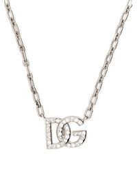 Dolce & Gabbana - Logo-charm Chain-link Necklace - Lyst