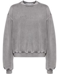 Alexander Wang - Katoenen Sweater Met Logo-reliëf - Lyst