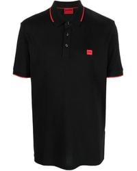 HUGO - Poloshirt Mit Logo-Patch - Lyst