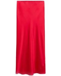 Dorothee Schumacher - Bias Cut Silk Satin Midi-Skirt - Lyst
