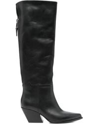 Elena Iachi - Zip-Fastening Pointed-Toe Boots - Lyst