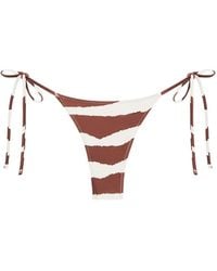 Tropic of C - Zebra-Print Side-Tie Bikini Bottoms - Lyst