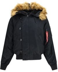 Alpha Industries - N-2B Heritage Faux-Fur Trim Jacket - Lyst