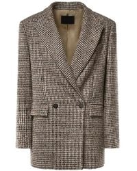 Dondup - Houndstooth Double-Breasted Jacket - Lyst