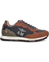 Aeronautica Militare - Logo-Print Lace-Up Sneakers - Lyst