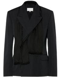 Maison Margiela - Scarf Tailored Wool Jacket - Lyst