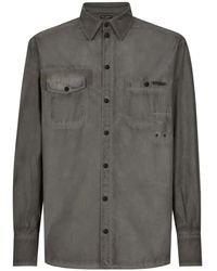 Dolce & Gabbana - Overhemd Met Logopatch - Lyst