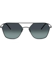 Giorgio Armani - Geometric-Frame Sunglasses - Lyst