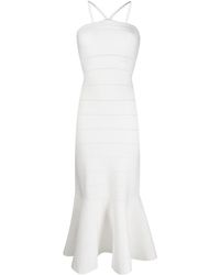 Victoria Beckham - Cut-out Detail Peplum Dress - Lyst