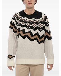 Neil Barrett - Geometric-Pattern Wool Sweater - Lyst
