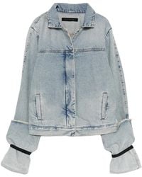 ALAINPAUL - Folded-Sleeve Denim Jacket - Lyst