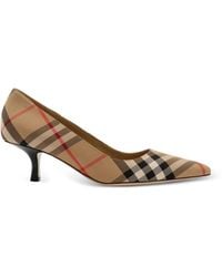 Burberry - Check Pumps - Lyst
