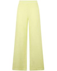 120% Lino - Linen Wide-Leg Trousers - Lyst