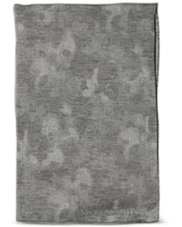 Emporio Armani - Logo-Jacquard Frayed Scarf - Lyst