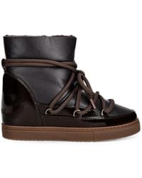Inuikii - Bottes Lacées En Cuir Verni - Lyst