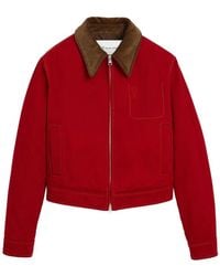 Ami Paris - Cotton Zipped Jacket With Ami De Coeur - Lyst