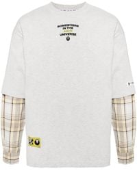 Aape By A Bathing Ape - Moonface チェック ロングtシャツ - Lyst