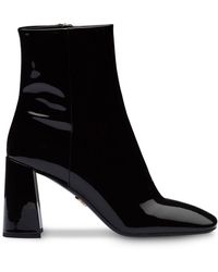 monolith patent leather booties
