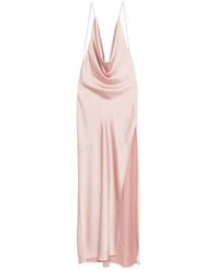 ANDAMANE - Vera Cowl-Neck Side-Slit Maxi Dress - Lyst