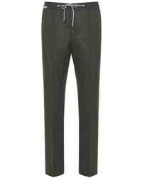 Corneliani - Drawstring-Waist Pressed-Crease Trousers - Lyst