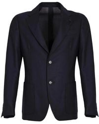Lardini - Single-Breasted Wool Blazer - Lyst