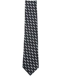 Emporio Armani - Corbata de seda con motivo geométrico - Lyst
