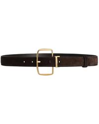 Dolce & Gabbana - Buckle Suede Belt - Lyst