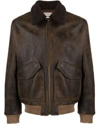 Zadig & Voltaire - Mate Shearling-collar Leather Jacket - Lyst