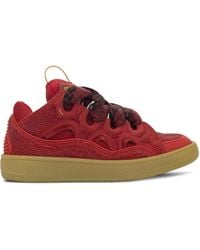 Lanvin - Curb "Rouge A Levre Lipstick" Sneakers - Lyst