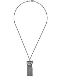 Gucci Garden Silver Necklace With Cat - Metallic