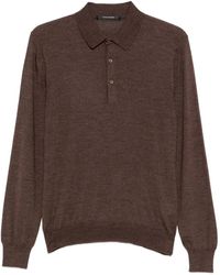 Tagliatore - Buttoned Long-Sleeve Polo Shirt - Lyst