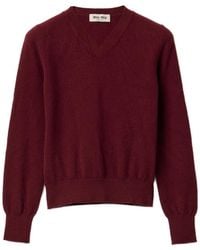 Miu Miu - Cardigan En Laine À Col V - Lyst