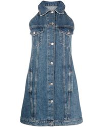 Moschino Jeans - Mini-jurk Met Logopatch - Lyst