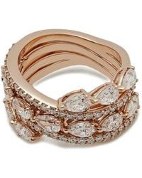 Jewels Aficionado - 18K Rose Diamond Twist Ring - Lyst