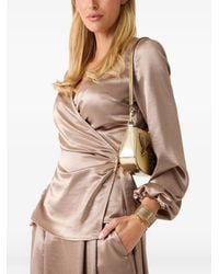 Guess - Satin Wrap Blouse - Lyst