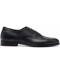 SCAROSSO Judy Lace-up Leather Brogues - Blue
