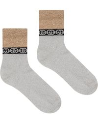 Gucci Socken mit GG - Mettallic
