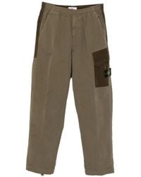 Stone Island - Pantalon Cargo À Patch Logo - Lyst