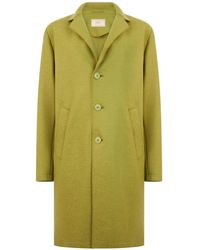 Herno - Virgin Wool Button-Up Coat - Lyst