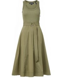 Veronica Beard - Ennis Belted-Waist Midi Dress - Lyst