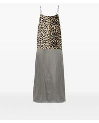Munthe - Leopard-Print Lace-Trim Dress - Lyst
