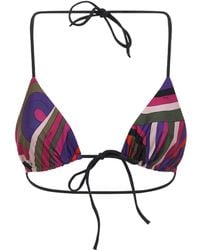 PUCCI - Bikinioberteil Mit Abstraktem Print - Lyst