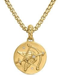 David Yurman - 18Kt Sagittarius Diamond Amulet Pendant (28.7Mm) - Lyst