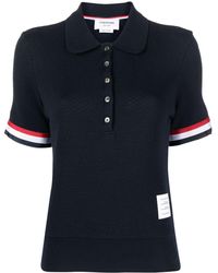 Thom Browne - Cotton Polo Shirt With Logo - Lyst