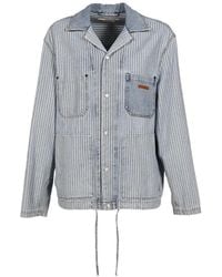 Marni - Striped Denim Shirt Jacket - Lyst