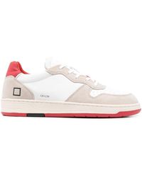 Date - Court Leather Low-top Sneakers - Lyst