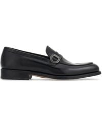 Ferragamo - Gancini-Plaque Leather Mocassins - Lyst