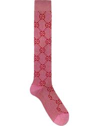 Gucci Socken mit G-Muster - Pink