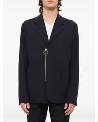 WOOYOUNGMI - Zip-Detail Notched-Lapel Blazer - Lyst
