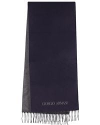 Giorgio Armani - Schal Mit Logo-Detail - Lyst
